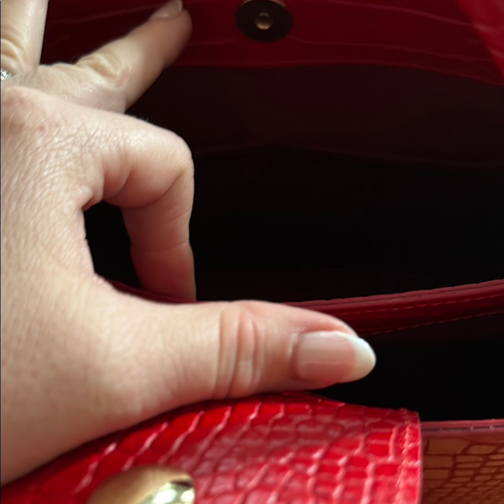 🏷️ $340- Navona Croco
Red Crocodile Pattern Handbag NWT - Picture 8 of 11